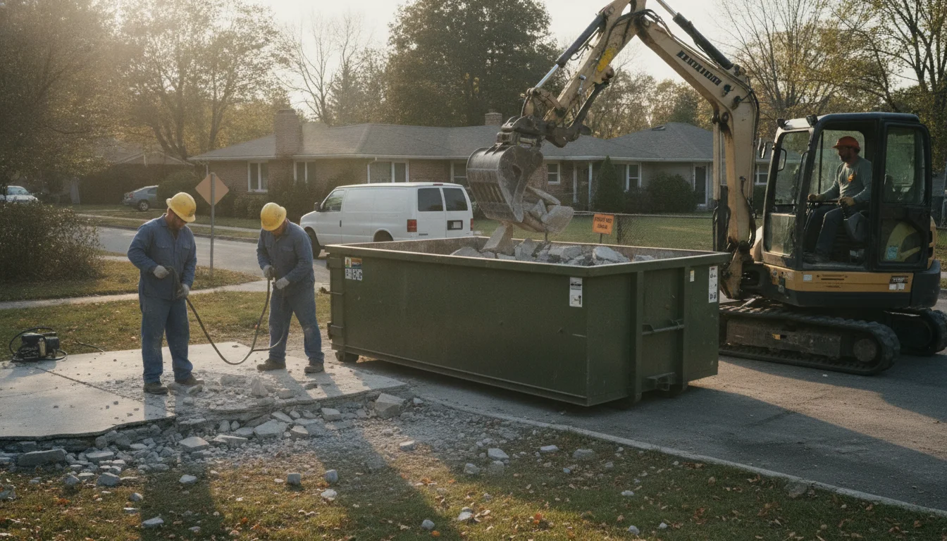 What’s the Difference? Concrete Disposal vs Dumpster Rental in Redding